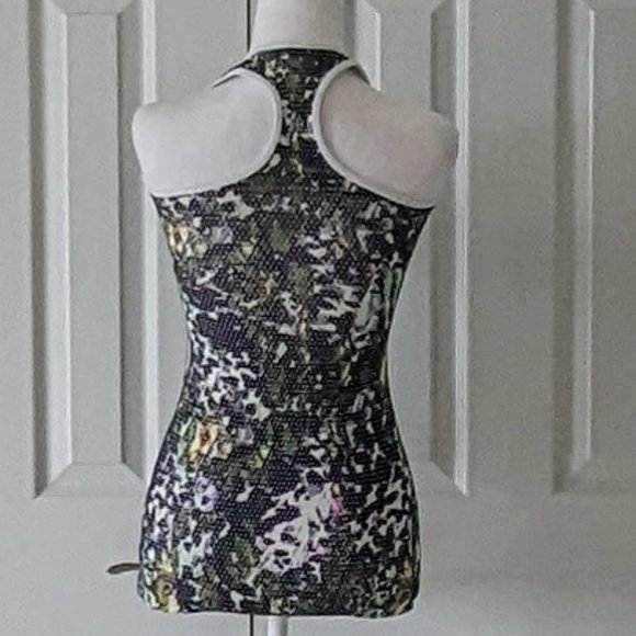 LULULEMON Women's Racerback  Long Tank Top  Size 2  Multicolor Print - Picture 3 of 5